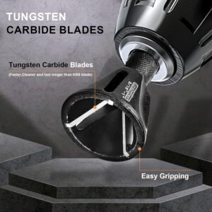 Luckyway 1/8"-3/4" Deburring External Chamfer Tool, Tungsten Carbide Blade, Deburring Drill Bit, Remove Burr Tools, Repairing Damaged Metal Steel Screws, Bolts and Fasteners - Image 4