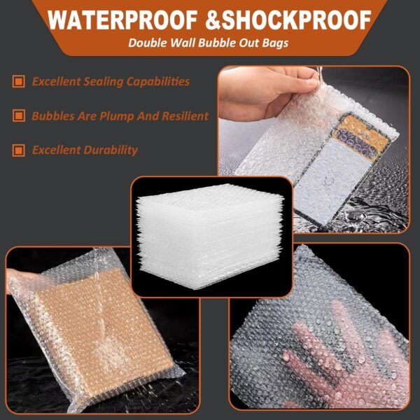 50Pcs Bubble Pouches Wrap Bag, 12''x16'' Double Wall Shockproof Bubble Bags, Clear Bubble Out Bags for Packing, Cushioning Bags for Moving, Shipping and Packing 4 81rO5E0QNlL. AC SL1500