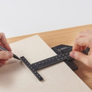 Scriber Gauge – Precision Marking Tool, Measuring Ruler, Layout Square, Thickness Gauge, CNC Aluminum Woodworking Tool for Joinery, Framing, Cabinet, DIY Projects (Old, 900mm) - Image 3