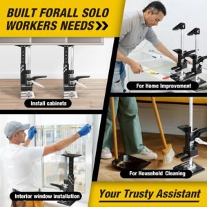YELLOW JACKET Cabinet Jacks 2 Pack for Installing Cabinets, Labor Saving Arm Jack with 360 LBS,0 to 23.4 inches, 3rd Hand Support System, Drywall Lift, Hand Lifting Jack Tool - Image 8
