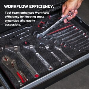 ONREVA Tool Box Foam 4Pack 17x12x1 inch, Foam Inserts for Cases, Polyethylene Storage Sheets for Toolbox Hard Case, Tool Shadow Insert, Kaizen Organizer Sheet 17 ONREVA Tool Box Foam 4Pack 17x12x1 inch, Foam Inserts for Cases, Polyethylene Storage Sheets for Toolbox Hard Case, Tool Shadow Insert, Kaizen Organizer Sheet - Image 7