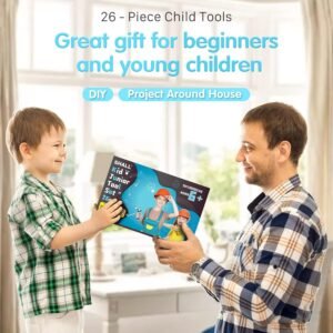 SHALL 26-Piece Kids Size Tool Set, Real Tools Kit for Kids with 12" Tool Bag, Safety Certified Children Learning Tool Set with Hand Tools for Boys & Girls Age 6+, DIY Building, Woodwork & Construction - Image 8