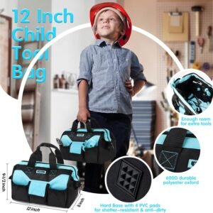 SHALL 26-Piece Kids Size Tool Set, Real Tools Kit for Kids with 12" Tool Bag, Safety Certified Children Learning Tool Set with Hand Tools for Boys & Girls Age 6+, DIY Building, Woodwork & Construction - Image 6