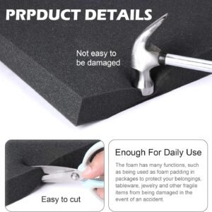 DECOHS 6 PCS Polyurethane Foam Sheet-16x12x1 Inch Cuttable Foam Inserts for Cases-Packing Foam Pads for Toolbox Camera Storage and Crafts 12 DECOHS 6 PCS Polyurethane Foam Sheet-16x12x1 Inch Cuttable Foam Inserts for Cases-Packing Foam Pads for Toolbox Camera Storage and Crafts - Image 4