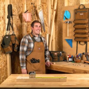 Bucket Boss - AirLift Tool Belt with Suspenders, Tool Belts - Original Series (50100) with 12 pockets, Brown , 52 Inch - Image 16