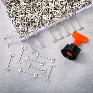 500pcs 1/16" Replacement Steel Needles Tile Leveling System 1.5mm Leveler Replaceable Pin Reusable Spare Steel Pin Tiling Construction Tools for Wall Floor Building - Image 7