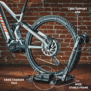 FEEDBACK SPORTS | Rakk 2.0 E-Bike Storage Rack | Freestanding Floor Electric Bike Stand | with Magnetic Cord Organizer - Image 5