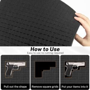 Polyurethane Foam Padding, 16 x 12 x 3 Inch Black Perforated Pick and Pluck Foam Sheets for Tool Box, Camera, Crafts and Storage 13 Polyurethane Foam Padding, 16 x 12 x 3 Inch Black Perforated Pick and Pluck Foam Sheets for Tool Box, Camera, Crafts and Storage - Image 5