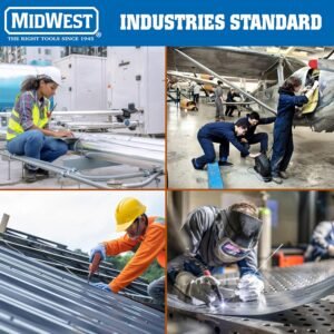 MIDWEST Power Cutters Long Cut Snip - Straight Cut Offset Tin Cutting Shears with Forged Blade & KUSH'N-POWER Comfort Grips - MWT-6516 - Image 7