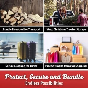 2 Pack Industrial Strength Mini Hand Stretch Wrap 5" 1000 Ft Roll 80 Gauge Thick, Shrink Wrap Roll for Moving Supplies, Furniture, Pallets, Plastic Wrap for Packing, Heavy Duty Stretch Film - Image 8