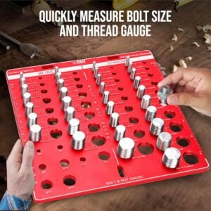 34 Nut and Bolt Thread Checker - Thread Gauge SAE and Metric - Screw Size and Thread Gauge - Bolt Size Finder & Bolt Thread Checker | All-in-One Nut and Bolt Gauge Tool for Industrial Use & DIY 13 34 Nut and Bolt Thread Checker - Thread Gauge SAE and Metric - Screw Size and Thread Gauge - Bolt Size Finder & Bolt Thread Checker | All-in-One Nut and Bolt Gauge Tool for Industrial Use & DIY - Image 6