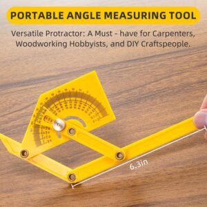 2 Pcs Protractor Angle Finders, Adjustable Protractors 0°-180° with Locking Nut(for Exterior, Interior, Bevel Angles), Portable Angle Measurement Tools for Carpenters & Woodworking Hobbyists & DIYer 11 2 Pcs Protractor Angle Finders, Adjustable Protractors 0°-180° with Locking Nut(for Exterior, Interior, Bevel Angles), Portable Angle Measurement Tools for Carpenters & Woodworking Hobbyists & DIYer - Image 3