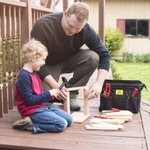 Educational Toys Building Toys - Plastic Tools - Kid Toys STEM Toys for Boys and Girls - Real Tool Bag Construction Toys Arts and Crafts Foam Wood Pretend Play Creative Toys Kids Tool Set - Image 4