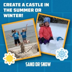 Create A Castle Sandcastle Building Tools Set as Seen on Shark Tank - Castle Tower Window Cutter, Multi Tool, Brick Maker - Use with Outdoor Beach Sand, Snow, or Sandbox, 3 Pack - Image 3