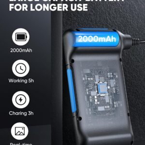 Industrial Endoscope Borescope Inspection Camera with Light, Dual Lens Snake Drain Bore Scople Digital Cameras 1080P, 4.3 Inch LCD Screen, 16.5FT Semi-Rigid Cable - Image 5