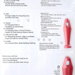 Husky 22105HD 8 Pack of Assorted Files with Interchangeable Plastic Handles for Wood and Metalworking (Metal Brush Not Included) 6 Husky 22105HD 8 Pack of Assorted Files with Interchangeable Plastic Handles for Wood and Metalworking (Metal Brush Not Included) - Image 3