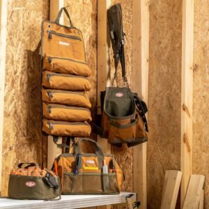 Bucket Boss - AirLift Tool Belt with Suspenders, Tool Belts - Original Series (50100) with 12 pockets, Brown , 52 Inch - Image 3