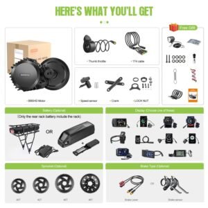 Bafang 1000W Mid Drive Kit,Bafang HD BBS03 Ebike Conversion Kit with 46T Chainring,48V/52V 8Fun Electric Bike Conversion Kit for Moutain Road Bike(C18,Without Battery) 17 Bafang 1000W Mid Drive Kit,Bafang HD BBS03 Ebike Conversion Kit with 46T Chainring,48V/52V 8Fun Electric Bike Conversion Kit for Moutain Road Bike(C18,Without Battery) - Image 8