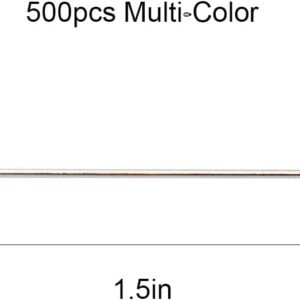 Tutuxio 518pcs Sewing Tools Kit, 10pcs Professional Tailor's Chalk, 1pc Sliding Gauge, 4pcs Seam Ripper with 500pcs Quilting Sewing Pins, 2pcs Snip Scissor, 1pc Soft Ruler - Image 3