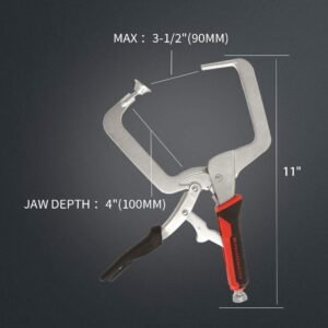 Monster & Master Pocket Hole Clamp, Right Angle Clamp For Woodworking and Pocket Hole Joinery, 11 inch, 2 Pack - Image 6
