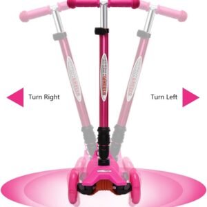 ChromeWheels Foldable Scooters for Kids, Deluxe Kick Scooter 4 Adjustable Height 132lbs Weight Limit 3 Wheel, Lean to Steer LED Light Up Wheels, Best Gifts for Girls Boys Age 3-12 Year Old 19 ChromeWheels Foldable Scooters for Kids, Deluxe Kick Scooter 4 Adjustable Height 132lbs Weight Limit 3 Wheel, Lean to Steer LED Light Up Wheels, Best Gifts for Girls Boys Age 3-12 Year Old - Image 9