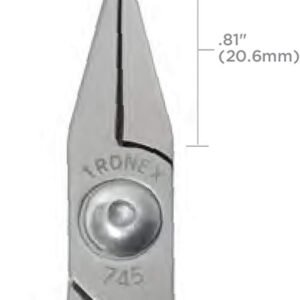 Pliers – Tronex Flat Nose – Short, Wide Smooth Jaw (Standard Handle) • P545 - Image 7