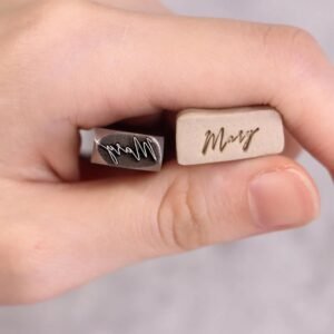 Custom Metal Stamp for Pottery - Hand Made Signature Design Metal Stamp, Stamping Tools for Clay, Steel & Jewelry, Gifts for Potters - Image 3
