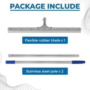 MHM AquaSlide PushPro – 28-Inch Heavy Duty Squeegee for Concrete Floors & Wet Surfaces | Industrial Rubber Blade Water Removal Tool for Garages, Warehouses, Driveways & Commerical Use - Image 10