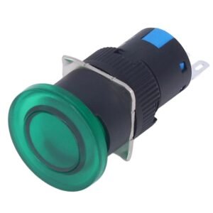 25Pcs 16mm Green Round Push Button Switch 3 Pin Momentary Self Resetting Switch for Machine Tools Equipment Textiles and Light Industry Applications - Image 9