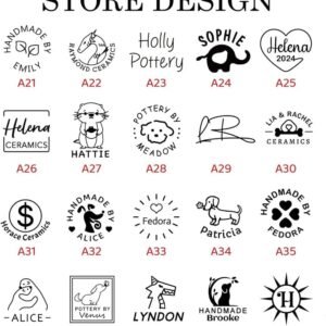 Custom Metal Stamp for Pottery - Hand Made Signature Design Metal Stamp, Stamping Tools for Clay, Steel & Jewelry, Gifts for Potters - Image 6