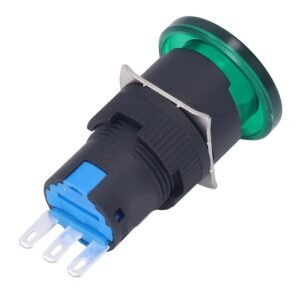 25Pcs 16mm Green Round Push Button Switch 3 Pin Momentary Self Resetting Switch for Machine Tools Equipment Textiles and Light Industry Applications - Image 8