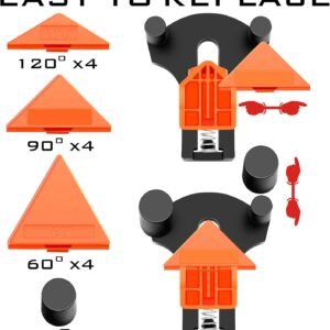 60/90/120 Degree Multi Corner Clamps for Woodworking Set of 4,Adjustable Spring Loaded Right Angle Clamp Woodworking Tools,Carson Clamp for Carpentry,Frame Cabinet Wood Tools Accessories,Gifts for Men - Image 6