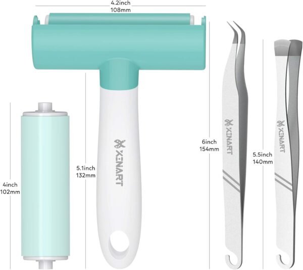 Xinart Brayer Rollers & Mat Remover Tool Set for Fabric Crafting, Reusable Sticky Lint Rollers Tool for Clothes/T-Shirts Heat Transfer Projects 7 617jLRquiYL. AC SL1500