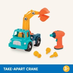 Battat – Classic Construction Toy – Pretend Play Tools – Toddler Trucks – Dexterity Building Toy – 3+ Years– Take – Apart Crane - Image 6