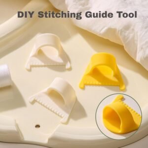 4Pcs Sewing Templates for Even Stitching, Seam Guides Kit for Consistent Stitches, DIY Stitching Guide Tool Seam Finishing, Quilting & Sewing Aids (White-4mm &3mm) - Image 6