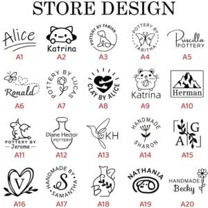 Custom Metal Stamp for Pottery - Hand Made Signature Design Metal Stamp, Stamping Tools for Clay, Steel & Jewelry, Gifts for Potters - Image 5