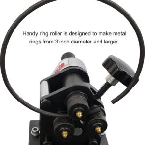 KAKA INDUSTRIAL Manual Ring Roll Bender PR-3 | 3 inch Min. Diameter Roller for 1/4 inch Round Bar and 1x3/16 inch Flat Bar | Hand Crank Design for Chandeliers, Plant Holders​ - Image 3