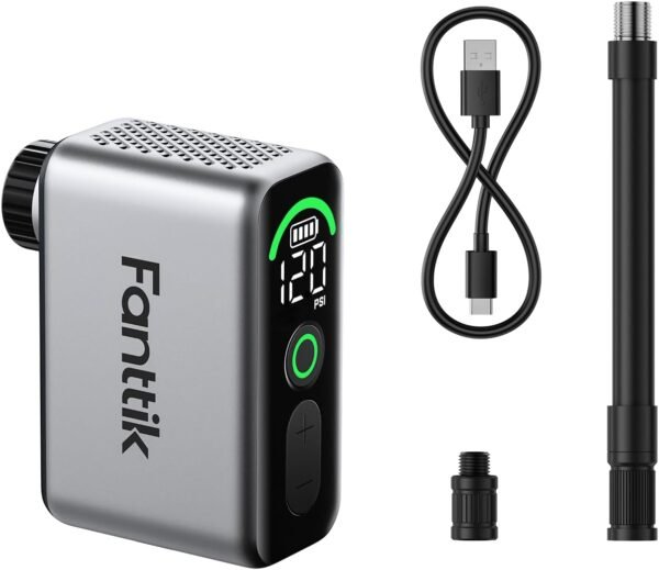 Fanttik X10 Ace Tiny Mini Electric Bike Pump, 120 PSI Compact Air Pump with Presta and Schrader Valve, Fast Inflate Electric Bike Pump Portable for Road Bike 2 61GIKyQmOdL. AC SL1500
