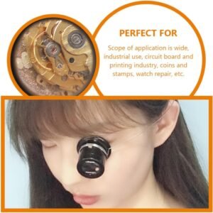 DOITOOL Eye Clip Magnifying Glass Loupe for Watch Repair 1.38 Inch Glass Lens Headband Magnifier with Removable Wire Straps for Jewelry Making Circuit Board Inspection - Image 7