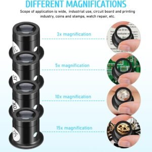 Jewelers Portable Monocular Magnifier Magnifying Glass Eye Loop Magnifier Lens Watch Jewelry Experimental Repair Tool for Textile Optical Circuit Coins 15 Jewelers Portable Monocular Magnifier Magnifying Glass Eye Loop Magnifier Lens Watch Jewelry Experimental Repair Tool for Textile Optical Circuit Coins - Image 5