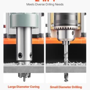 VEVOR Mag Drill Press, 1550W 2" Boring Diameter, 2922lbf Power Magnetic Drill, 500 PRM, 10-Speed, Electric Drilling Machine for Metal Surface, Industrial and Home Improvement 16 VEVOR Mag Drill Press, 1550W 2" Boring Diameter, 2922lbf Power Magnetic Drill, 500 PRM, 10-Speed, Electric Drilling Machine for Metal Surface, Industrial and Home Improvement - Image 4