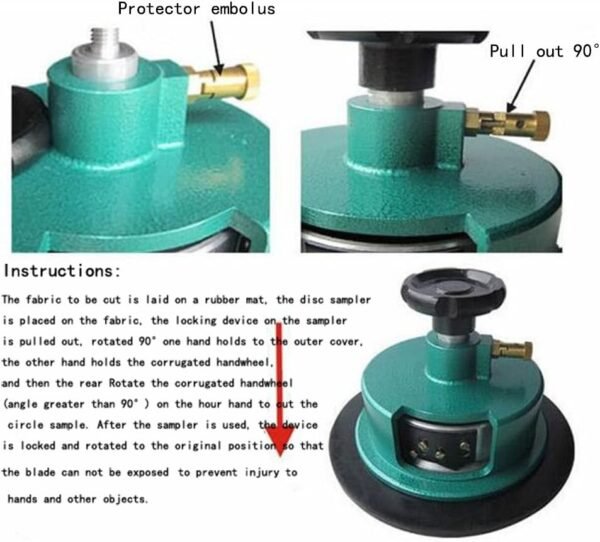 Fabric Sampler Cutter, High Precision 100 Sqcm Round Cloth Sample Disk Cutter, Fabric Weight Cutter,Textile Fabric GSM Sampling for Cloth Device Weight Instrument Sampler Paper Cutting (Green) 6 61Ja7lUaZPL. AC SL1001