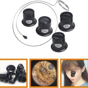DOITOOL Eye Clip Magnifying Glass Loupe for Watch Repair 1.38 Inch Glass Lens Headband Magnifier with Removable Wire Straps for Jewelry Making Circuit Board Inspection - Image 9