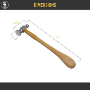 1" Chasing Hammer 25 mm Face Jewelry Making Metal Forming Flattening Tool - Image 3