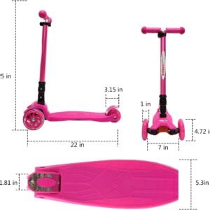 ChromeWheels Foldable Scooters for Kids, Deluxe Kick Scooter 4 Adjustable Height 132lbs Weight Limit 3 Wheel, Lean to Steer LED Light Up Wheels, Best Gifts for Girls Boys Age 3-12 Year Old 17 ChromeWheels Foldable Scooters for Kids, Deluxe Kick Scooter 4 Adjustable Height 132lbs Weight Limit 3 Wheel, Lean to Steer LED Light Up Wheels, Best Gifts for Girls Boys Age 3-12 Year Old - Image 7