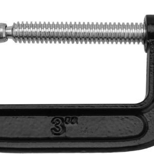 JEUIHAU 8 Piece 3 Inch C-Clamp Set, Heavy Duty C Clamp, Small C Clamps Set Cast Iron C Clamp for Woodworking, Welding, Metal Workpiece, Carpentry, DIY, Black - Image 8