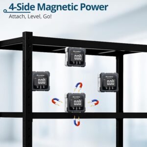 USB Rechargeable Digital Angle Finder with Laser – 4-Side Magnetic Inclinometer,0.05° Resolution,IP54 Digital Level with Backlit Display,Protractor Gauge Tool for Woodworking,Construction DIY - Image 4