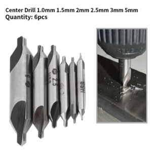 60 Degree Center Drill Set 6PCS 1-5mm HSS for Precision Machining - Image 4