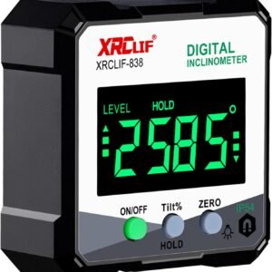 Digital Angle Gauge Meter, XRCLIF Magnetic Base Level Box Angle Finder Protractor Bevel Gage Inclinometer Measuring Tool for Carpentry, Building, Masonry Bevel - Image 2