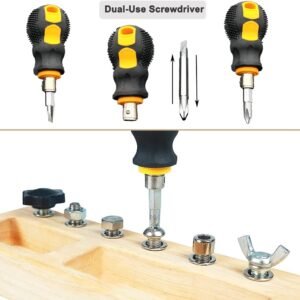 14 Pcs Kids Montessori Screwdriver Board Set, Wooden Screw Driver Activities Tools Montessori Toys for 3 4 5 Year Old, Basic Skills Educational Sensory Learning Toy for Kids Toddlers Preschool - Image 4